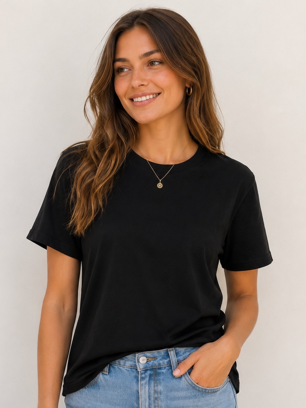 Tommy Bahama Women’s Black Short Sleeve Crew Neck T-Shirt Size Small Petite S/P